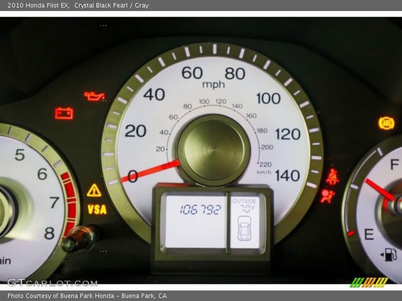 Crystal Black Pearl / Gray 2010 Honda Pilot EX