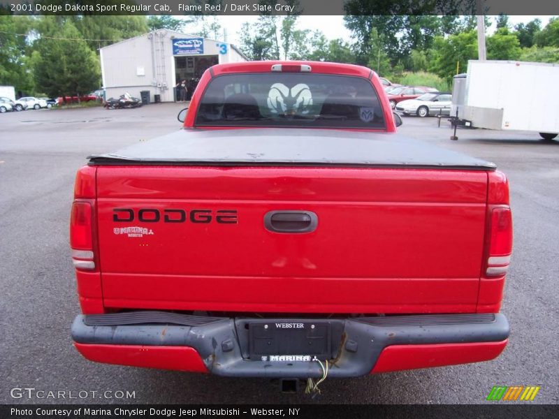 Flame Red / Dark Slate Gray 2001 Dodge Dakota Sport Regular Cab