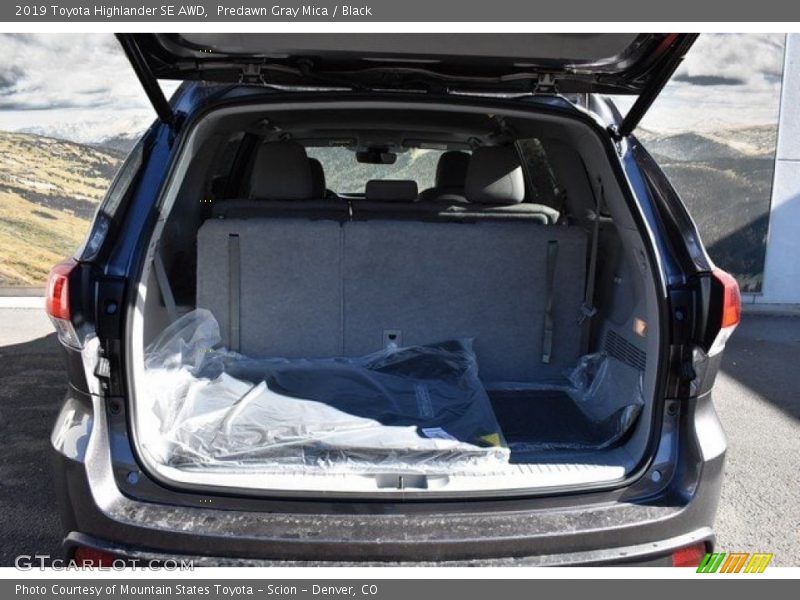Predawn Gray Mica / Black 2019 Toyota Highlander SE AWD