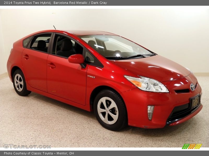 Barcelona Red Metallic / Dark Gray 2014 Toyota Prius Two Hybrid