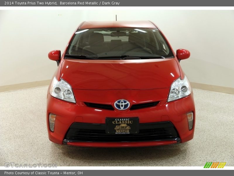 Barcelona Red Metallic / Dark Gray 2014 Toyota Prius Two Hybrid