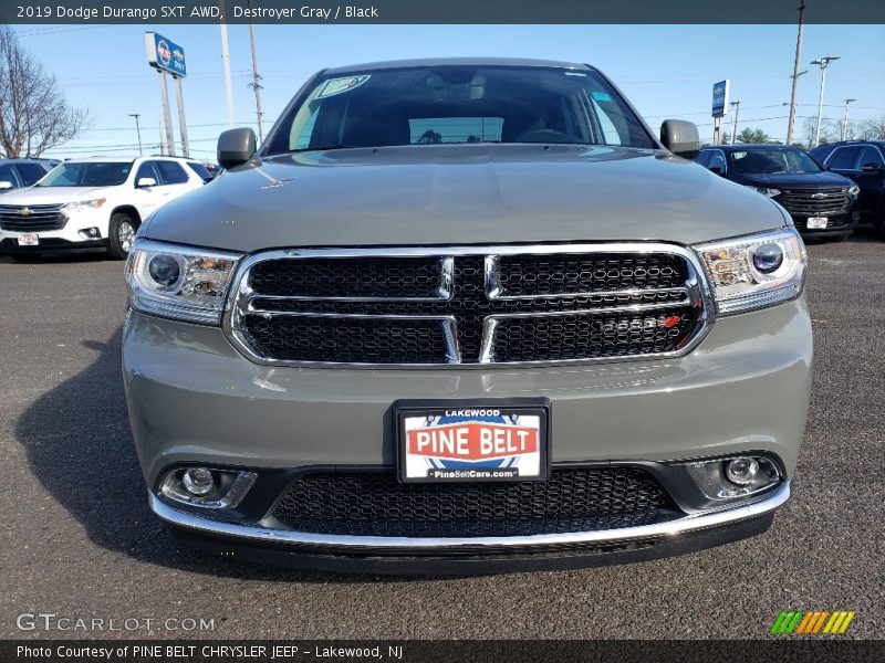 Destroyer Gray / Black 2019 Dodge Durango SXT AWD