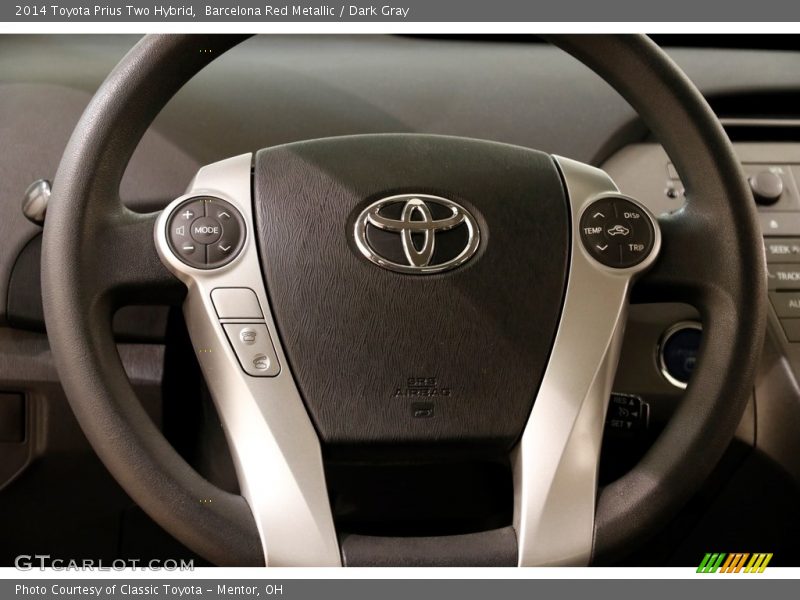 Barcelona Red Metallic / Dark Gray 2014 Toyota Prius Two Hybrid