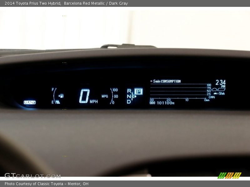 Barcelona Red Metallic / Dark Gray 2014 Toyota Prius Two Hybrid