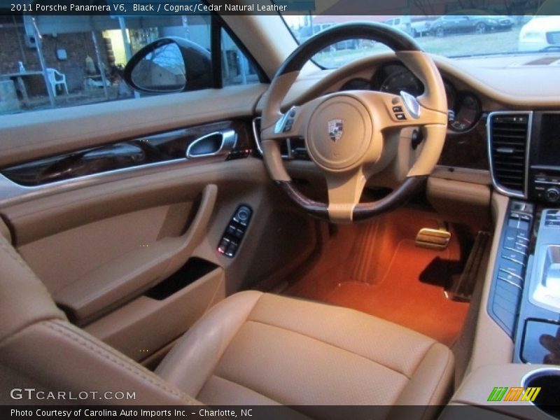 Black / Cognac/Cedar Natural Leather 2011 Porsche Panamera V6