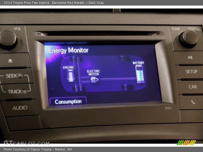 Barcelona Red Metallic / Dark Gray 2014 Toyota Prius Two Hybrid