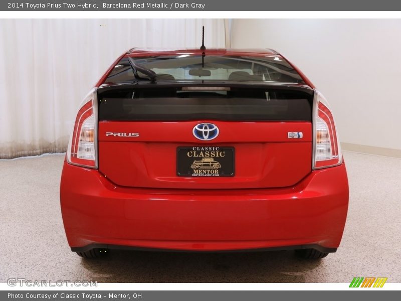 Barcelona Red Metallic / Dark Gray 2014 Toyota Prius Two Hybrid