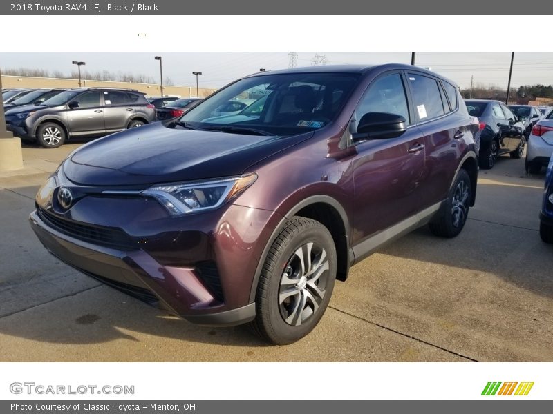 Black / Black 2018 Toyota RAV4 LE