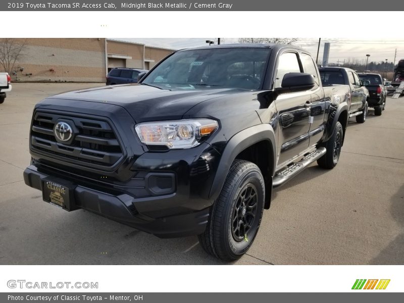 Midnight Black Metallic / Cement Gray 2019 Toyota Tacoma SR Access Cab