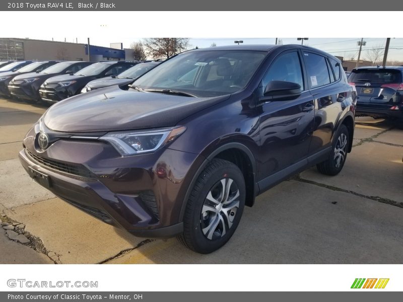 Black / Black 2018 Toyota RAV4 LE