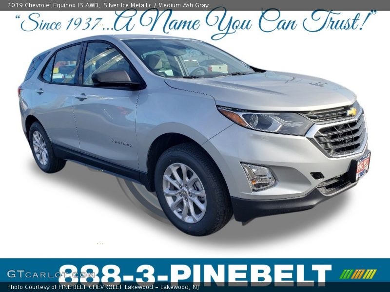 Silver Ice Metallic / Medium Ash Gray 2019 Chevrolet Equinox LS AWD