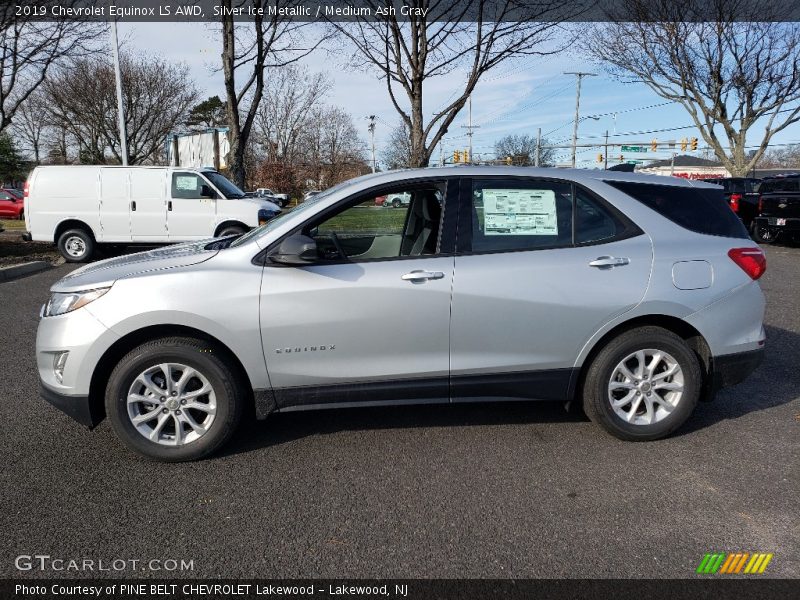 Silver Ice Metallic / Medium Ash Gray 2019 Chevrolet Equinox LS AWD