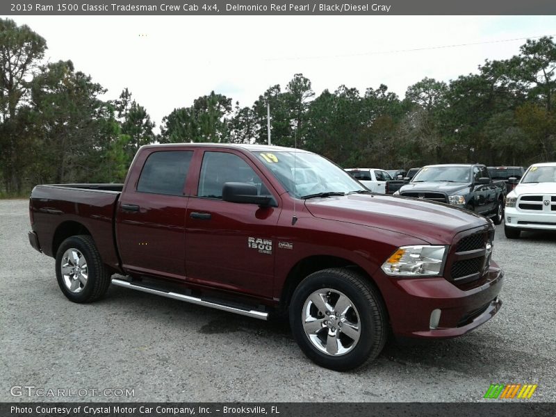 Delmonico Red Pearl / Black/Diesel Gray 2019 Ram 1500 Classic Tradesman Crew Cab 4x4