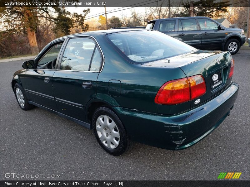 Clover Green Pearl / Gray 1999 Honda Civic LX Sedan