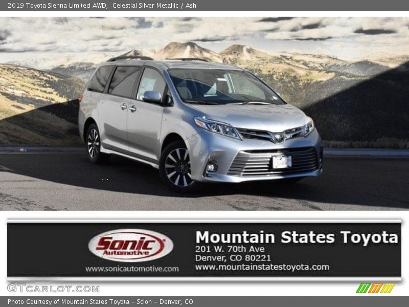 Celestial Silver Metallic / Ash 2019 Toyota Sienna Limited AWD