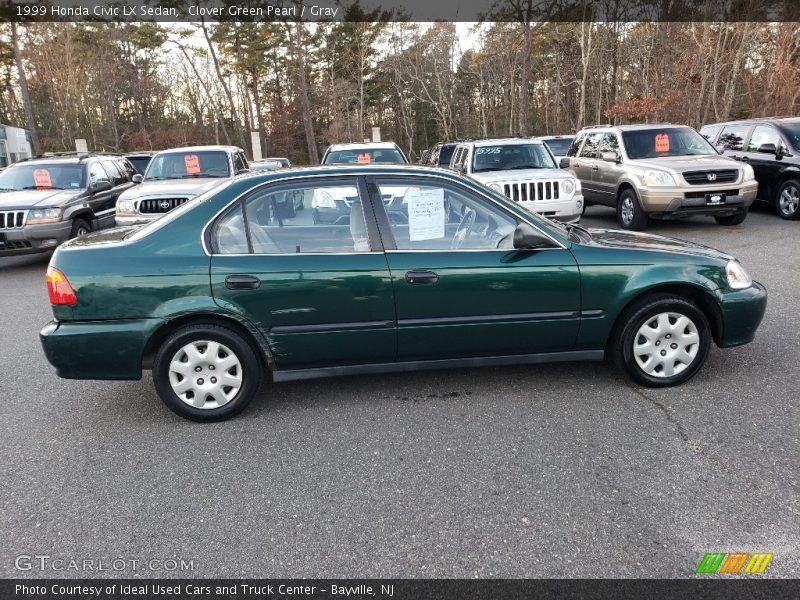 Clover Green Pearl / Gray 1999 Honda Civic LX Sedan