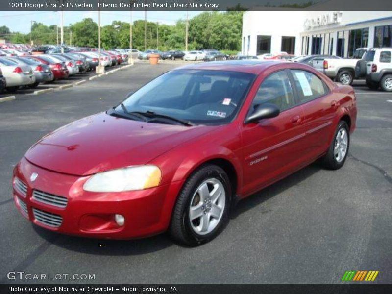 Inferno Red Tinted Pearl / Dark Slate Gray 2001 Dodge Stratus ES Sedan