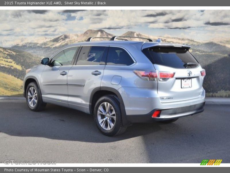 Silver Sky Metallic / Black 2015 Toyota Highlander XLE AWD