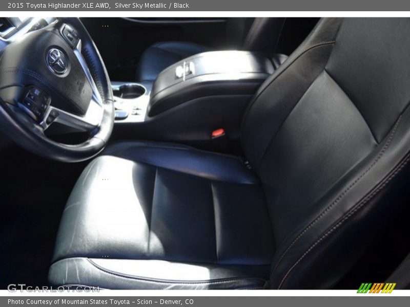 Silver Sky Metallic / Black 2015 Toyota Highlander XLE AWD