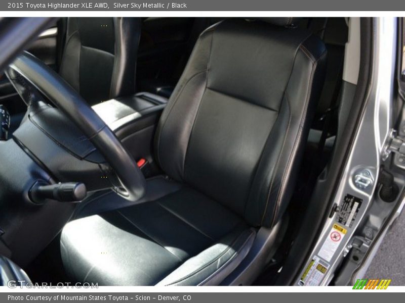 Silver Sky Metallic / Black 2015 Toyota Highlander XLE AWD