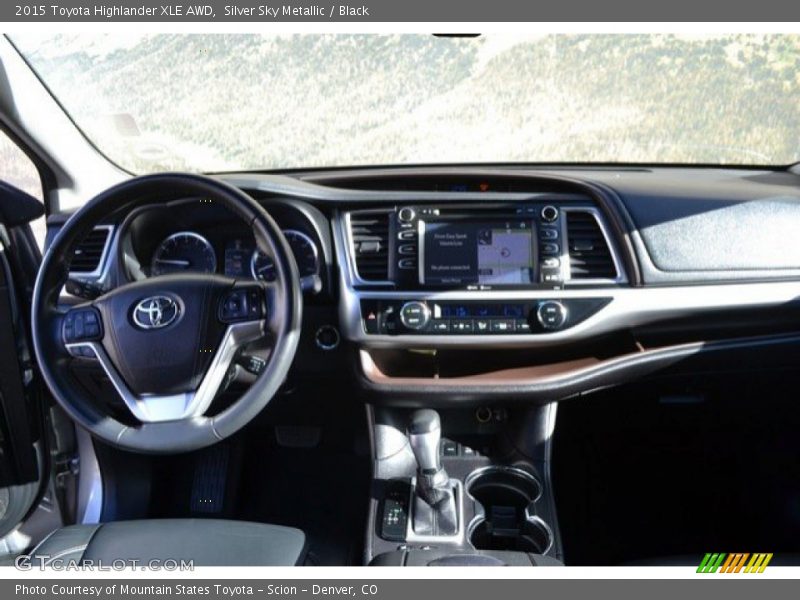 Silver Sky Metallic / Black 2015 Toyota Highlander XLE AWD