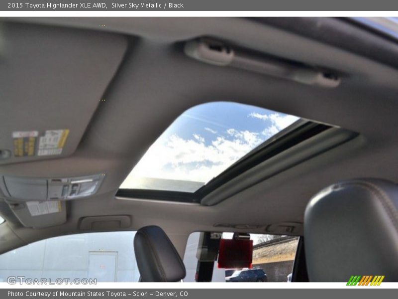 Silver Sky Metallic / Black 2015 Toyota Highlander XLE AWD