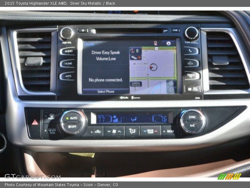 Silver Sky Metallic / Black 2015 Toyota Highlander XLE AWD