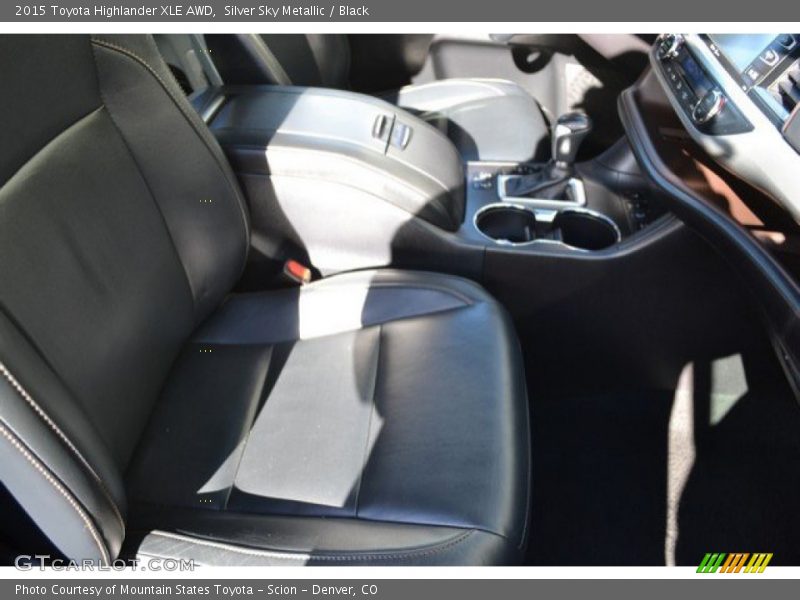 Silver Sky Metallic / Black 2015 Toyota Highlander XLE AWD