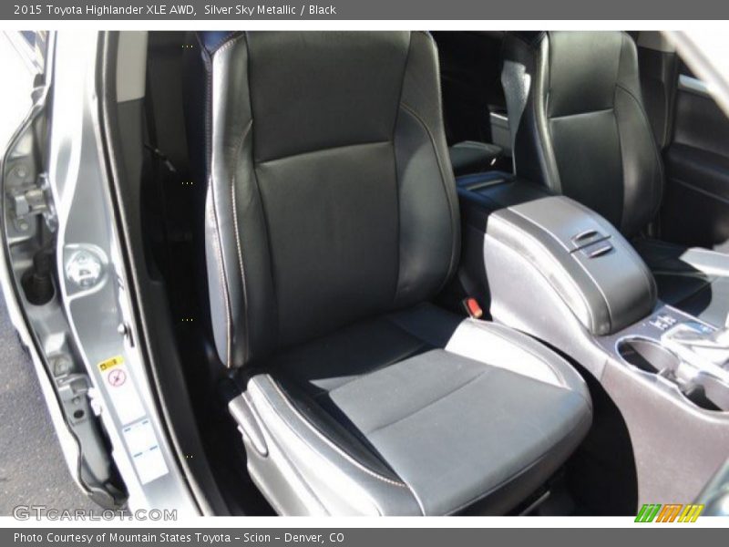 Silver Sky Metallic / Black 2015 Toyota Highlander XLE AWD