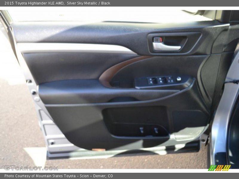 Silver Sky Metallic / Black 2015 Toyota Highlander XLE AWD