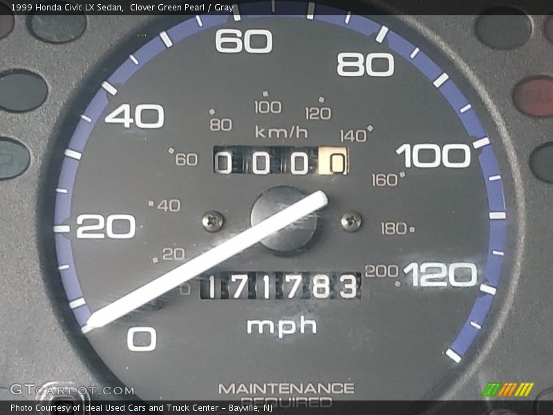 Clover Green Pearl / Gray 1999 Honda Civic LX Sedan