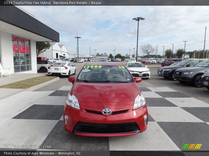 Barcelona Red Metallic / Bisque 2014 Toyota Prius Two Hybrid