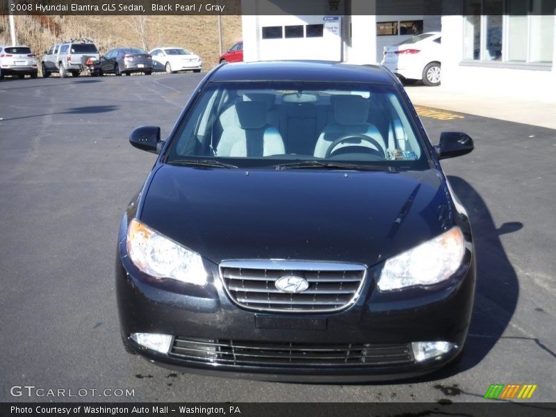 Black Pearl / Gray 2008 Hyundai Elantra GLS Sedan