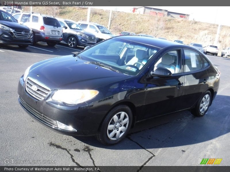 Black Pearl / Gray 2008 Hyundai Elantra GLS Sedan