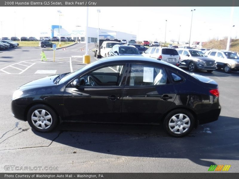 Black Pearl / Gray 2008 Hyundai Elantra GLS Sedan