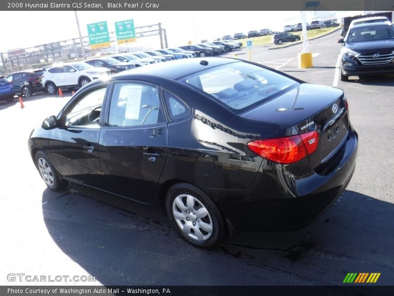 Black Pearl / Gray 2008 Hyundai Elantra GLS Sedan