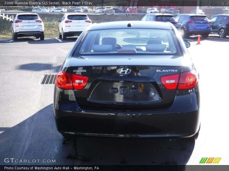 Black Pearl / Gray 2008 Hyundai Elantra GLS Sedan