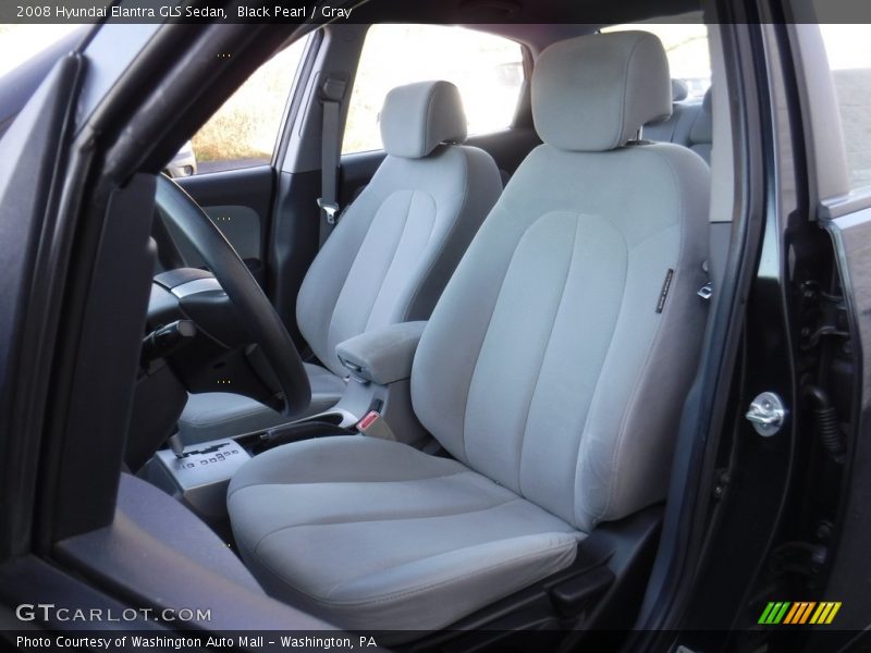 Black Pearl / Gray 2008 Hyundai Elantra GLS Sedan