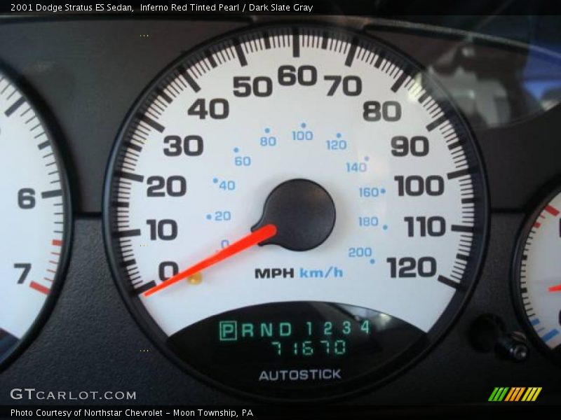 Inferno Red Tinted Pearl / Dark Slate Gray 2001 Dodge Stratus ES Sedan