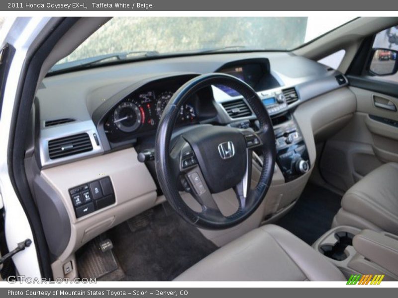 Taffeta White / Beige 2011 Honda Odyssey EX-L