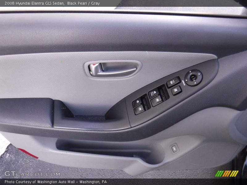 Black Pearl / Gray 2008 Hyundai Elantra GLS Sedan