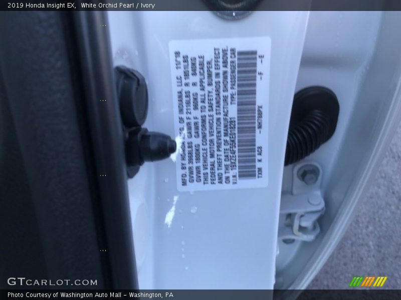 White Orchid Pearl / Ivory 2019 Honda Insight EX