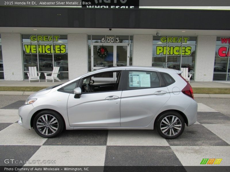 Alabaster Silver Metallic / Black 2015 Honda Fit EX