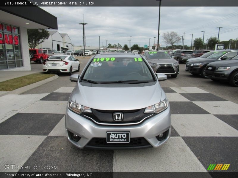 Alabaster Silver Metallic / Black 2015 Honda Fit EX
