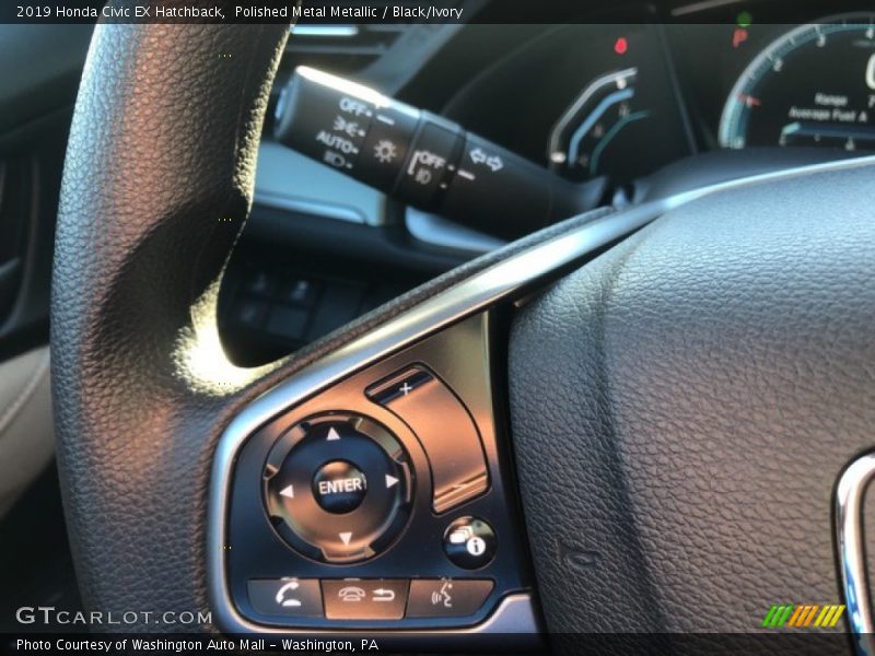 Polished Metal Metallic / Black/Ivory 2019 Honda Civic EX Hatchback