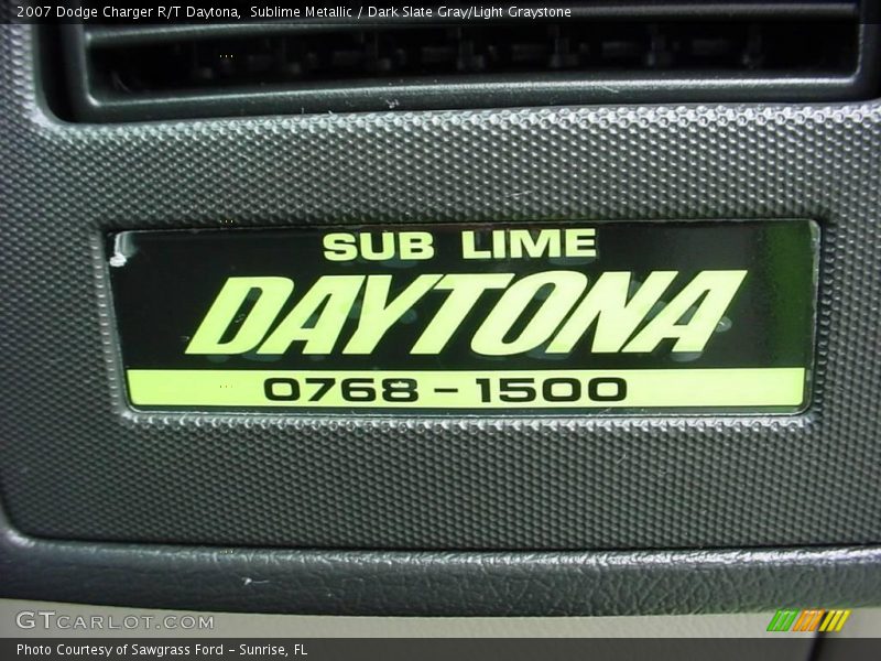 Sublime Metallic / Dark Slate Gray/Light Graystone 2007 Dodge Charger R/T Daytona