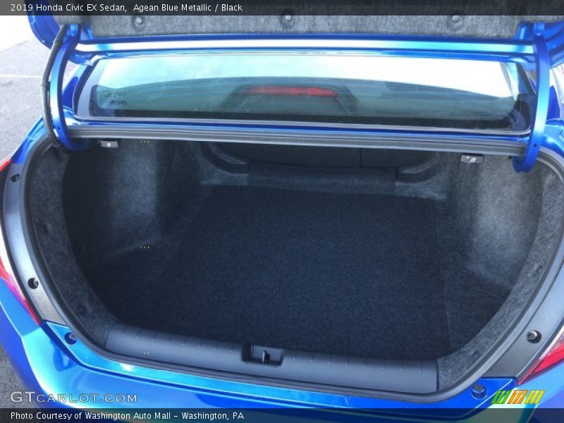 Agean Blue Metallic / Black 2019 Honda Civic EX Sedan