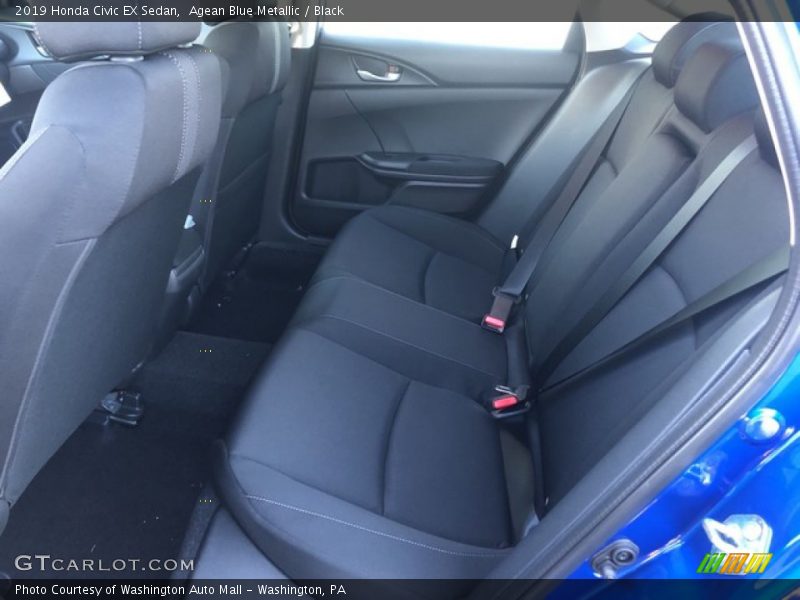 Agean Blue Metallic / Black 2019 Honda Civic EX Sedan