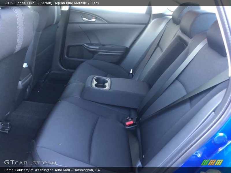Agean Blue Metallic / Black 2019 Honda Civic EX Sedan
