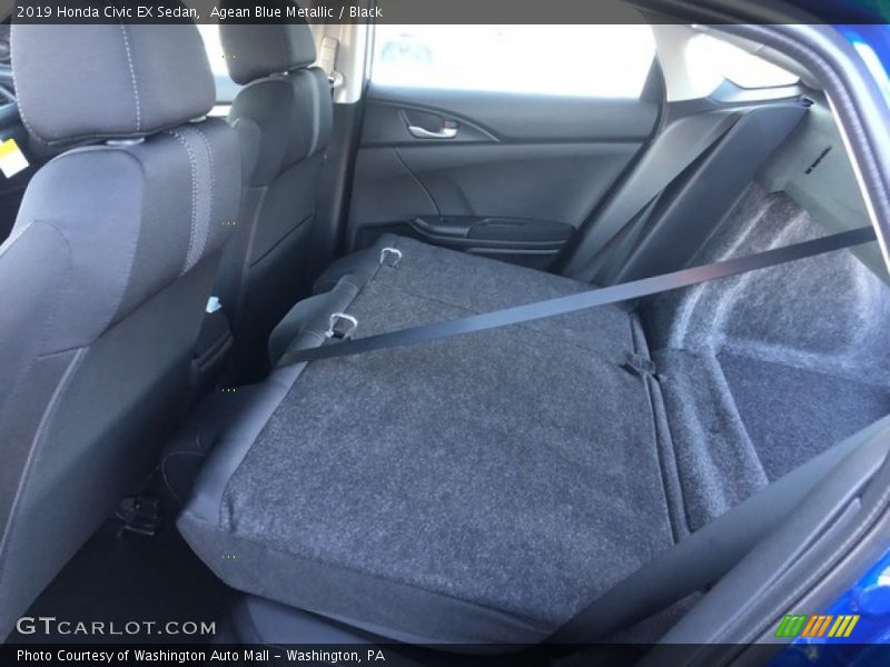 Agean Blue Metallic / Black 2019 Honda Civic EX Sedan